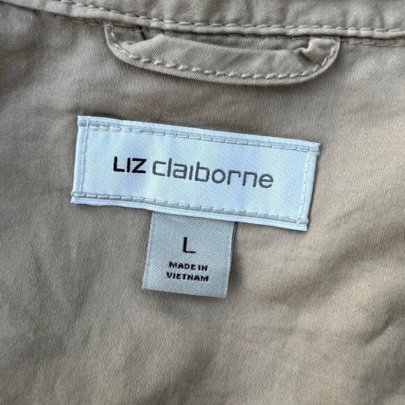 Liz Claiborne belted, button-down, jacket, women's size L - Picture 6 of 6